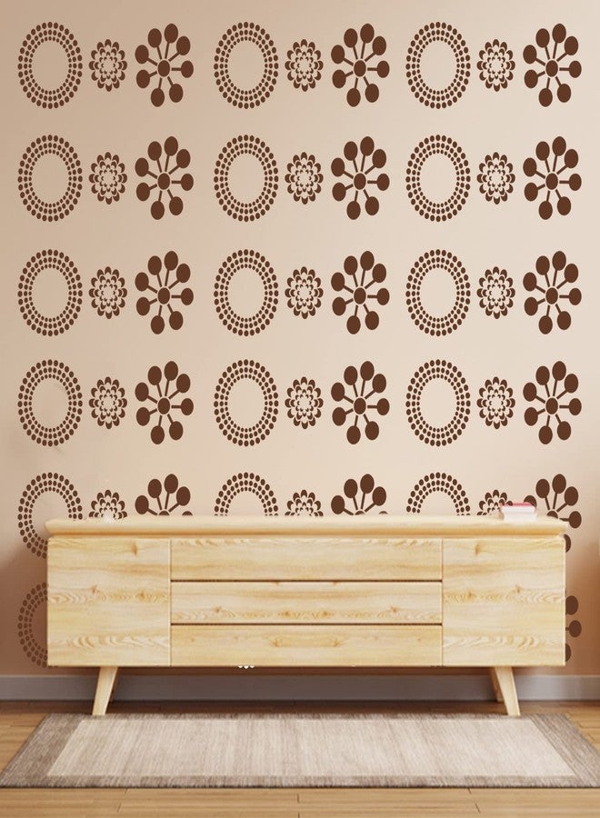 ARandNJ مجموعة قوالب ARandNJ للرسم على الجدران (عبوة واحدة، المقاس: 16 × 24 بوصة) - تصميم بنقشة زهور متدلية، قابلة لإعادة الاستخدام، مثالية لتزيين غرف الرسم والمعيشة والمكاتب - Image 5